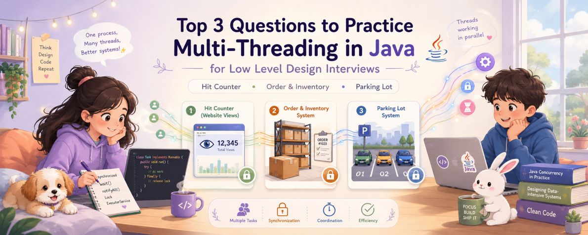 Top 3 Questions to practice Multi-Threading in Java for Low Level Design Interviews